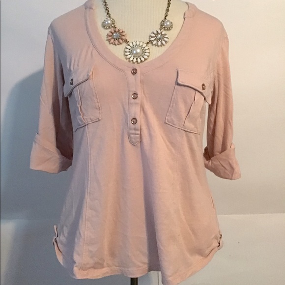 Guess Tops - Guess casual top with roll-up 3/4 sleeves